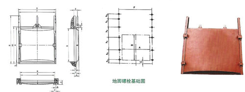 SFZ形鑄鐵方閘門(mén)安裝結構圖