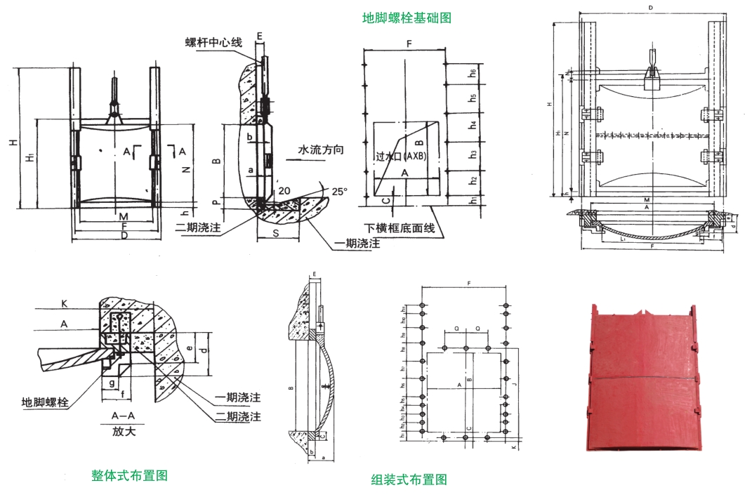 平面預埋件及安裝細節布置圖